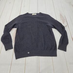 Sheep 100% merino wool crewneck pullover sweater dark gray minimalist large